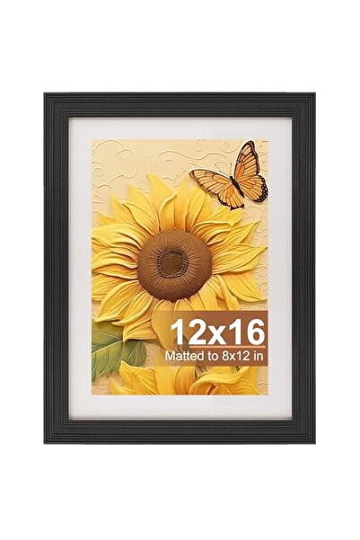 Generic Brand 12x16 Picture Frame Vintage Poster Frame with HD Plexiglass, Di...