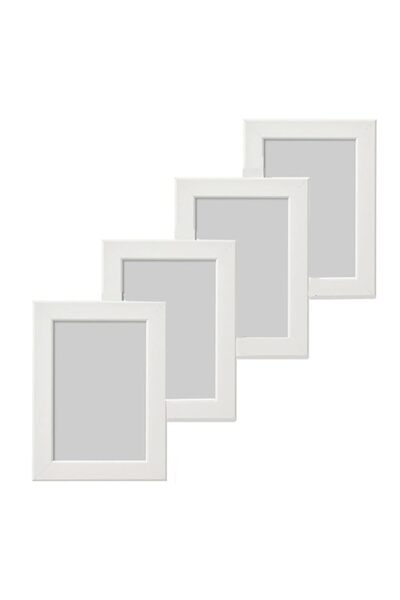 Generic Brand Frame 4 X 6" Photo Picture Multicolor (4 Pack) (White)