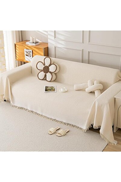 Generic Beauenty Sofa Cover, Cotton Sofa Throw Blankets with Tassels, Couch S...