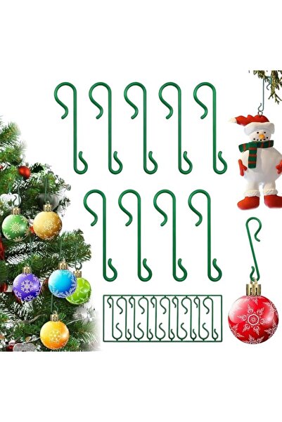 Generic Brand 100 PCS Christmas Ornament Hooks, Plastic S-Hooks for Xmas Tree...