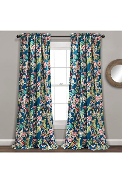 Generic Brand Lush Decor, Navy Curtains Dolores Darkening Window Panel Set fo...