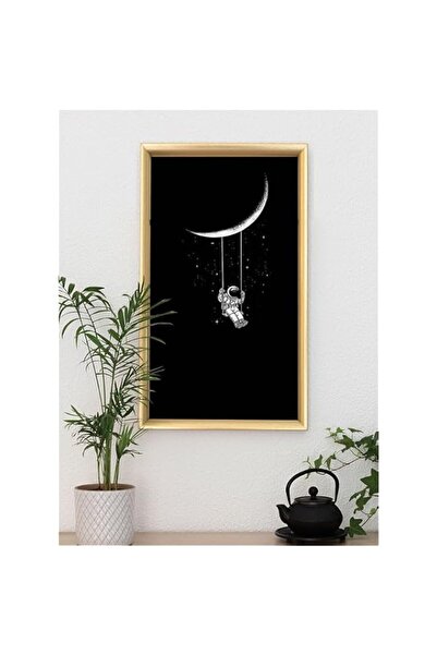 Generic Brand 'Astronaut Hanging Moon' Digitally Printed Wall Poster with Pho...