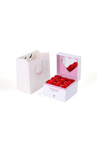 Generic Brand Home Samrt Jewelry Box with Heart Mirror – Eternal Rose 9 Pcs S...