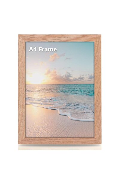 Generic A4 Oak Wooden Photo Frames, with Polypropylene Glass to Protect the P...
