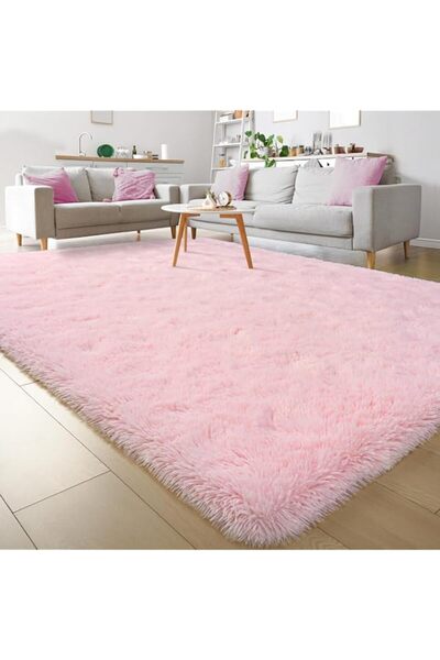 Generic Brand Keeko Premium Fluffy Pink Area Rug Cute Shag Fuzzy Rug, 4x5.3 U...
