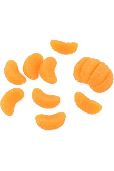Generic Brand Mini Artificial Tangerine Slices, 12pcs Realistic Resin Orange ...