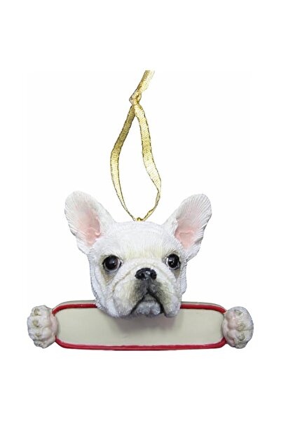 Generic Brand E&S Pets French Bulldog Ornament White "Santa's Pals" With Pers...