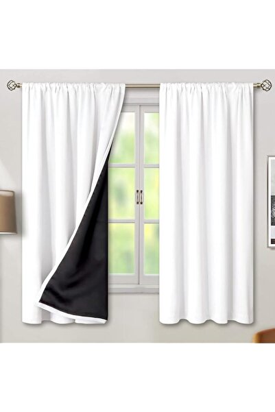 Generic Brand YelaJoy White Blackout Curtains for Bedroom - Thermal Insulated...