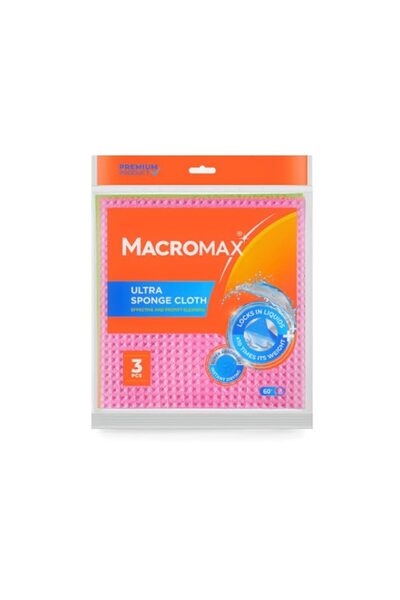 Generic Macromax Ultra Sponge Cloth 3 Pack, 10 Times Its Weight Water Absorpt...