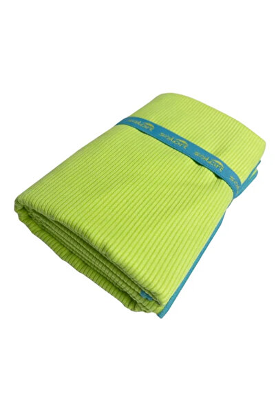 SOLARTEC Πετσέτα θαλάσσης microfiber 75x150cm κοτλέ πράσινη/μπλε SOLART