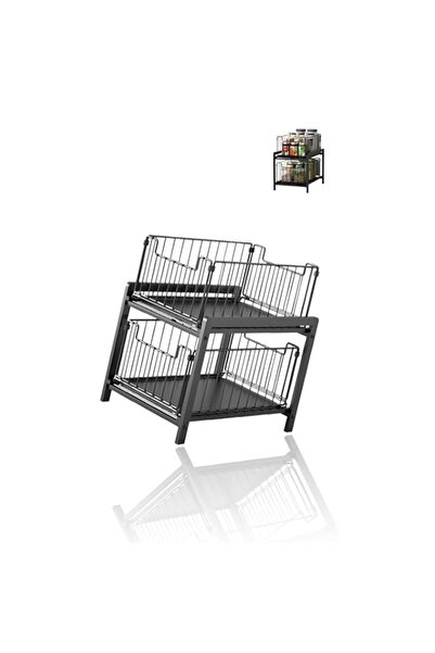Generic Space-Saving 2-Tier Under Sink Organizer, Sliding Drawers Bathroom Ca...