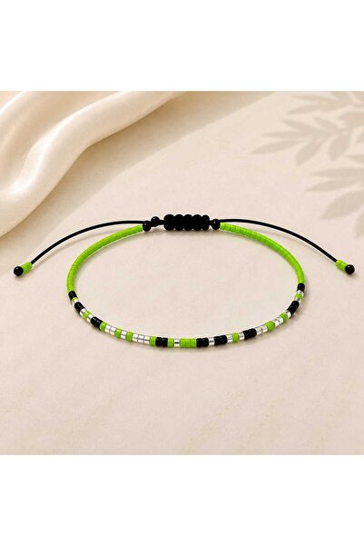 Generic Brand Brățară Personalizată Cod Morse – Model Full Modern Verde Kiwi ...