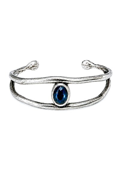 CAPO by Aytaç Yamaç Oval Crystal Stone Modern Design Women's Cuff Bracelet (4...