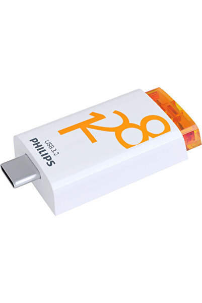 Philips Στικάκι USB 3.2 Σειράς Click Γενιάς 1 128GB με σύνδεση USB-C, Λευκό