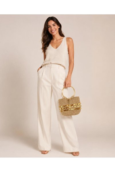 one depot only for quality life Women's Sequin Handbag Silvery Gold