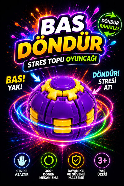 Magicway Spinning Ball Bas Döndür Stres Topu Oyuncağı İthal Rulmanlı Yaylı Hı...