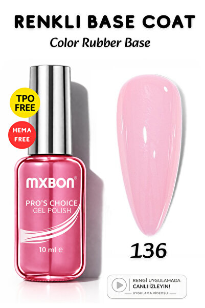 Venalisa Uv Led Color Base 10 ml Hema & TPO Free Renkli Base Coat - 136
