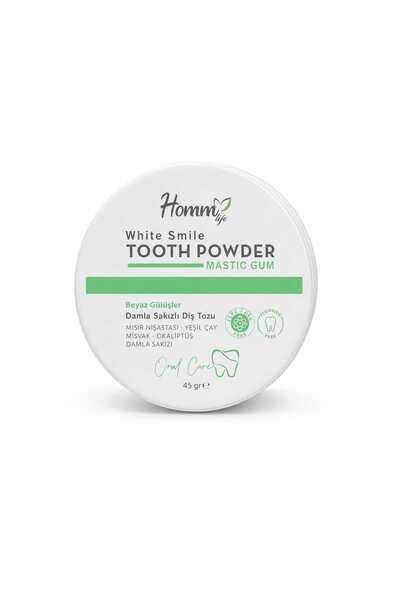 HOMM LIFE Damla Sakızlı Diş Tozu 50 G | Doğal Diş Temizleyici | Ferah Nefes | Diş Bakım Tozu
