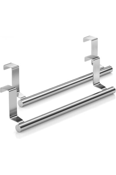Generic X spring Towel Rack, 24 cm Matte Black Stainless Steel Rustproof 3 Ti...