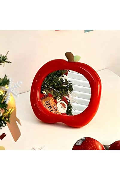 Generic Cute Apple-Shaped Makeup Mirror – Small Desktop Mirror for Bedroom, D...