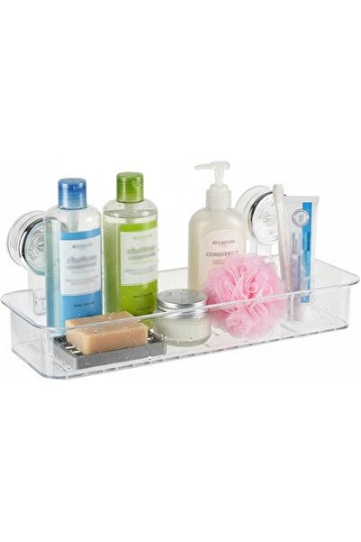 Generic Shower Caddy Suction Cup, No-Drilling Bathroom Shelf, Clear Plastic S...