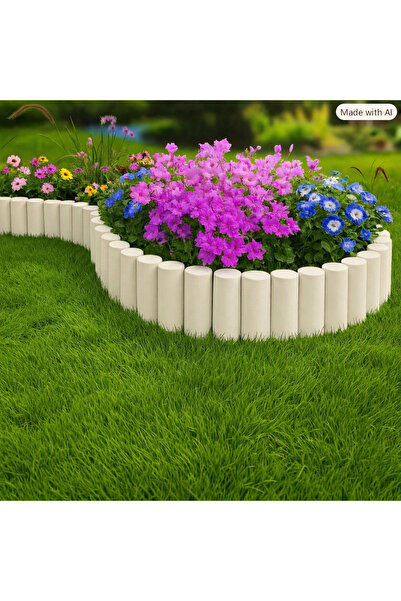 Star Gardentools BahçeShop Star Garden Krem Rengi Çim Bordürü 2.3 Metre Çim A...
