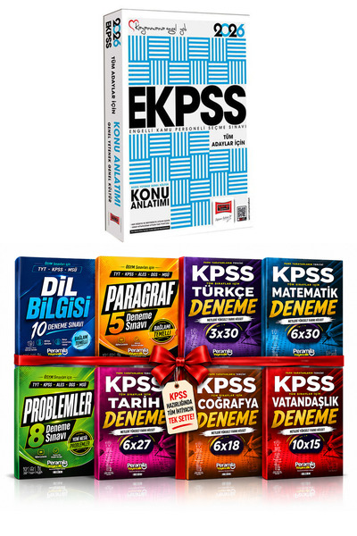 Yargı Yayınları 2026 EKPSS Tek Kitap Konu Anlatımı Tüm Dersler + Peramila 8 F...