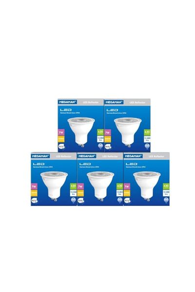 Generic Megaman Led 7w Gu10 3000k Warm White 220v Nondim (pack of 5)