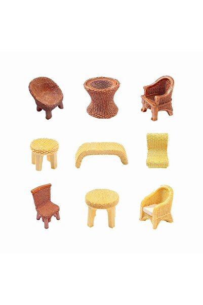 Generic Miniature Landscape Ornaments, Sturdy Durable Resin Table and Chair S...