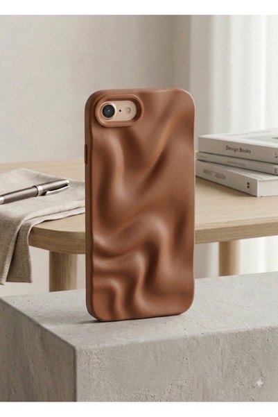 Turkuaz Store iPhone 7 / iPhone 8 Compatible Case Embossed Wavy Shock-Absorbi...