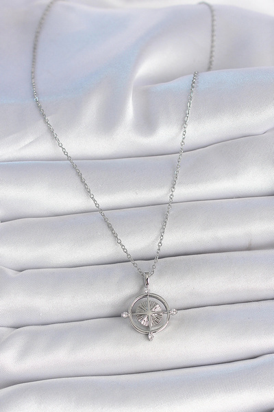 online kapsulavm avm alışveriş 316L Steel Silver Color Chain Zircon Stone Com...