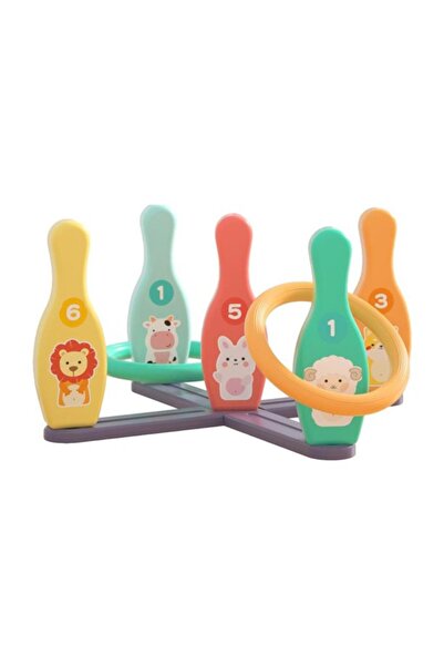 ALBADER Ring Toss Game for Kids, 5 Pin Ring Toss Set with 4 Rings and 2 Bases...