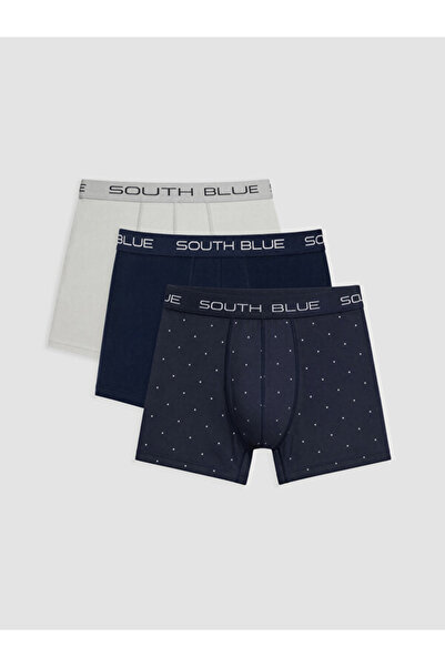 LC Waikiki Rmz Gi̇yi̇m Farkiyla Cotton Flexible Men's Boxer 3-Pack