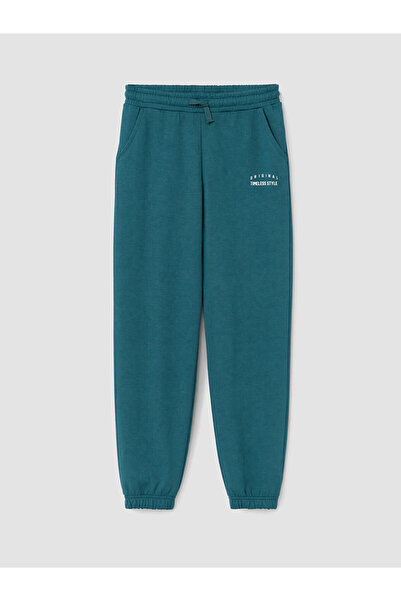 LC Waikiki Petrol Boys' Slogan Printed Jogger Sweatpants