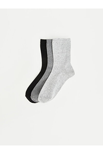 LC Waikiki Rmz Gi̇yi̇m Farkiyla Women's Sock Socks 3-Piece Set