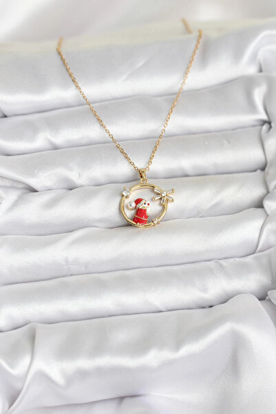 online kapsulavm avm alışveriş 316L Steel Chain Gold Zircon Stone Christmas T...