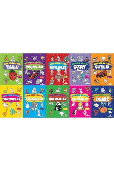 Atlı Karınca Yayıncılık Mini Mini Boyama (10 Kitap) / Kolektif / Atlı Karınca Yayınları / 9786259318370