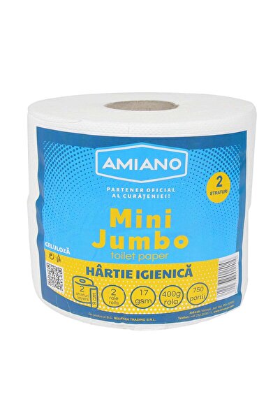 OEM Hartie igienica pentru dispenser Amiano Mini Jumbo, alb, 2 straturi, 2 ro...