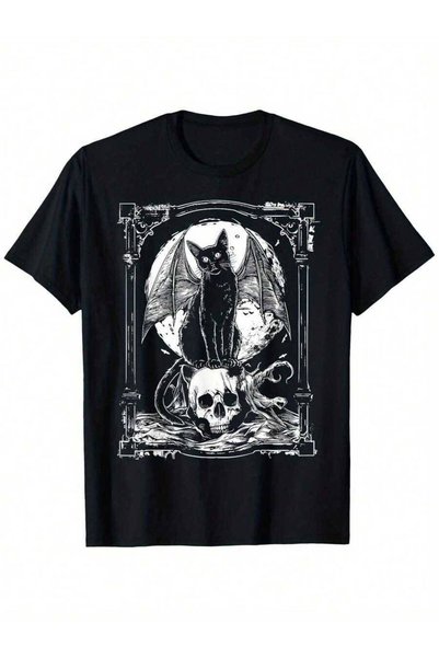 k222 تي شيرت Oth Grunge Black Metal، تي شيرت قطني غير رسمي برقبة دائرية وأكمام قصيرة للاستخدام الخارجي مع تمدد خفيف، قطن 100%، مقاسات S-XXXL