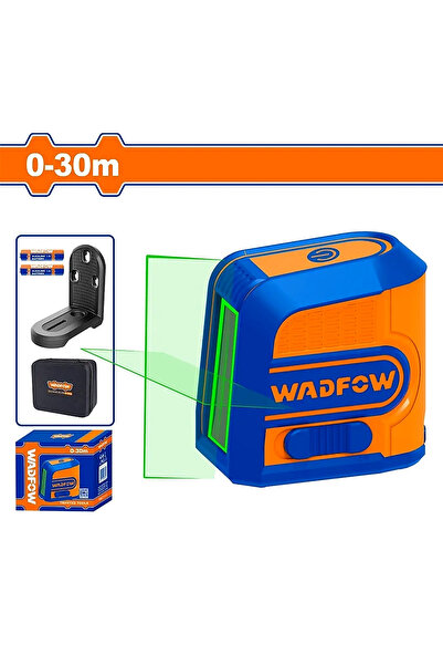 WADFOW WLE2M03 مستوى ليزر خطي ذاتي التسوية بشعاع أخضر 0~30 متر