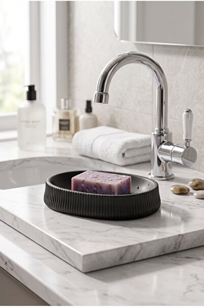 İndecor Houseware Katı Sabunluk Su Giderli Katı Kalıp Sabunluk | Su Tahliye Giderli Katı Sabunluk