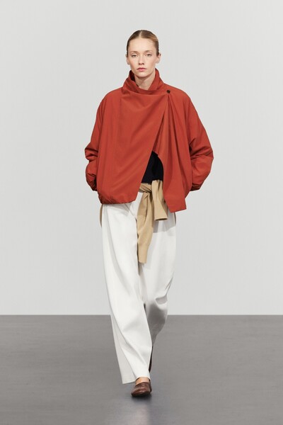 Massimo Dutti Yandan düğmeli kapitone bomber ceket