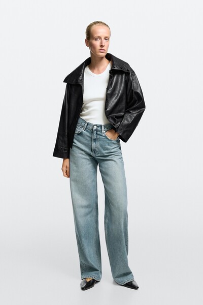 Massimo Dutti Yüksek bel wide leg jean
