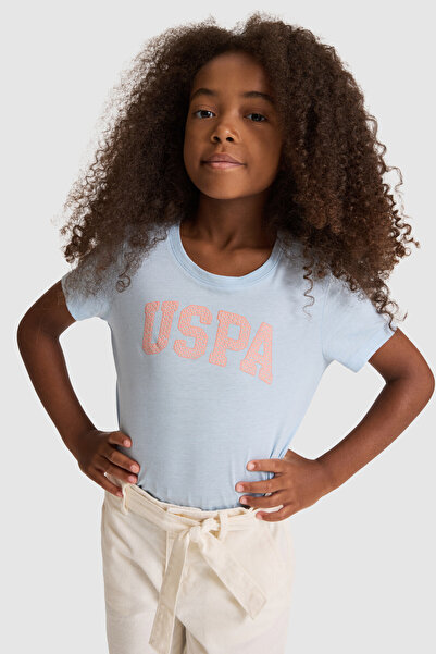 U.S. Polo Assn. Girl's Light Blue Basic T-Shirt 50320291-Vr003