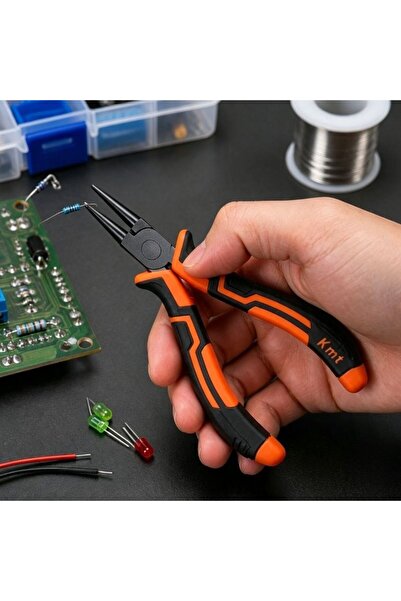 KMT Tools Επινικελωμένες μίνι πένσες με στρογγυλή μύτη 125 χιλιοστά / 4,5 ίντ...