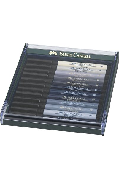Faber Castell Cutie 12 culori pitt artist pen nuante de gri faber-castell