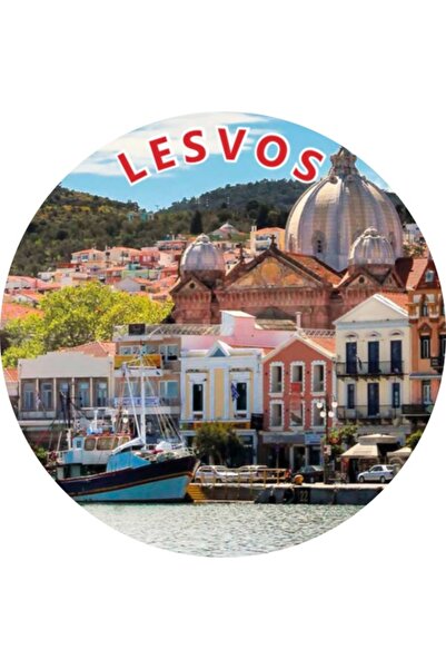 Bestgifts Γυάλινος μαγνήτης 34 χιλιοστά (τοπίο Λεύκας)