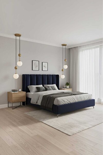 BSA LIGHTING OBRIT ESKİTME BOYALI 2'Lİ (120 CM ) YATAK BAŞI AYNA YANI DEKORATİF SARKIT AVİZE( BEYAZ GLOP CAMLI)