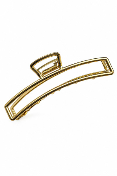Jack Ferrero Modern Yellow Metal Rectangular Design Hair Claw Clip