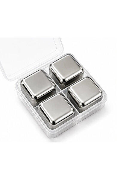 Livenda Stainless Steel Whiskey Stones Set of 4 Alk5491